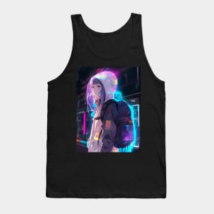 Cyber Futuristic Girl - Anime Wallpaper Tank Top